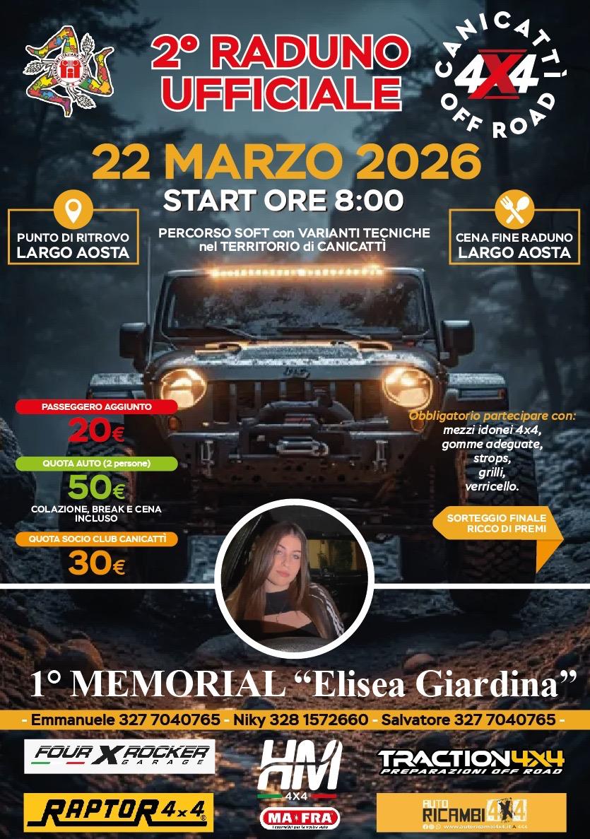 2° RADUNO UFFICIALE    /   1° MEMORIAL "ELISEA GIARDINA"